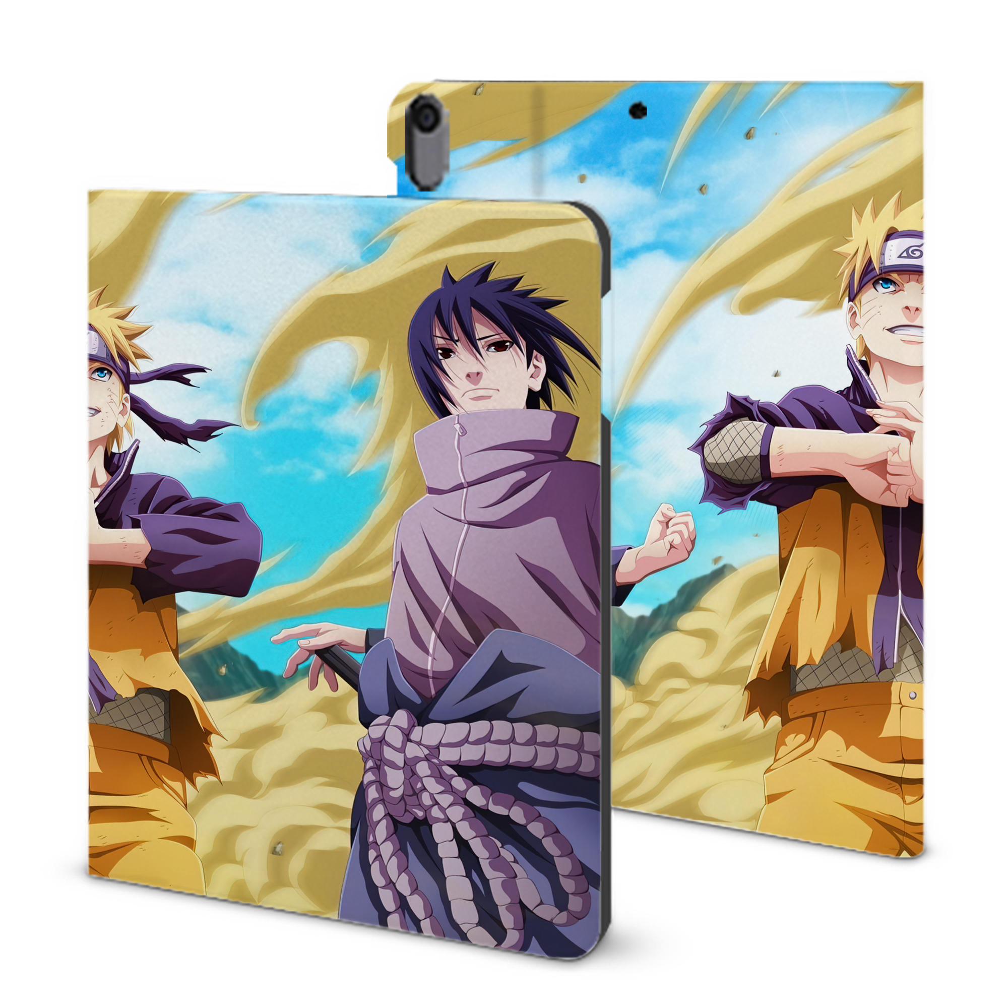 （画像用） NARUTO -ナルト- NARUTO -ナルト- 疾風伝 IPad ケース ブック型 PUレザー TPU 耐衝撃 軽量 薄型 ペン収納なし 全面保護 IPad 各モデル対応